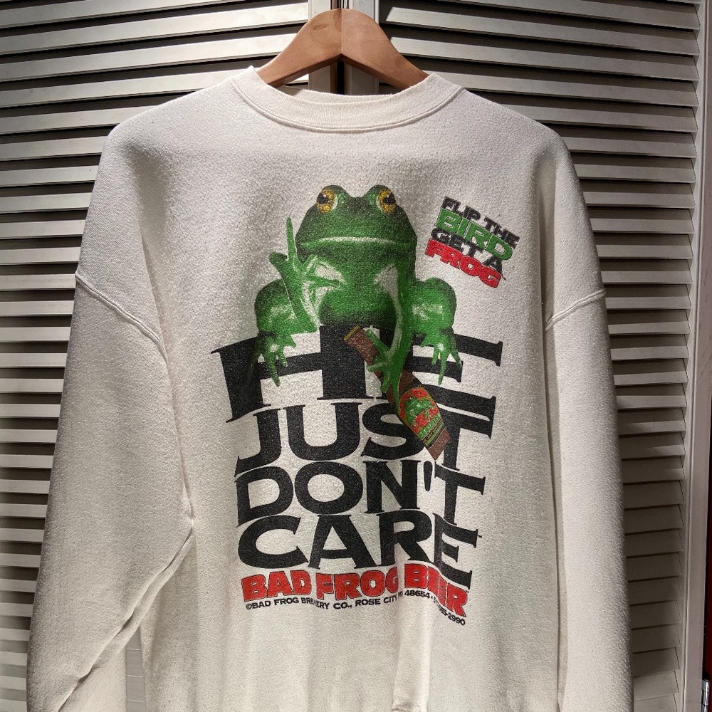 Vintage/90's Bad Frog Beer sweatshirt